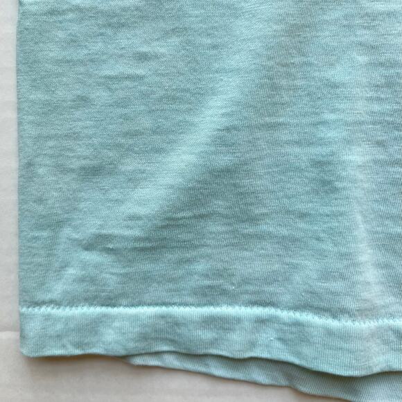 Vintage Land Shark Vacation Beach TShirt Single Stitch Summer 80s Blue Soft Thin - Picture 8 of 12